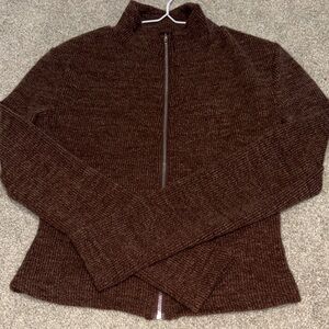 SHEIN Women's Brown Zip-Up Jacket